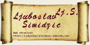 Ljuboslav Simidžić vizit kartica